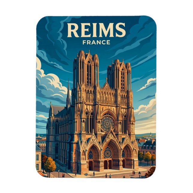 Magnet Flexible Cathédrale de Reims France (Vertical)