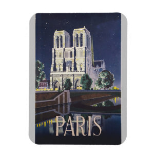 Magnet Flexible Cathédrale Notre-Dame de Paris France Vintage
