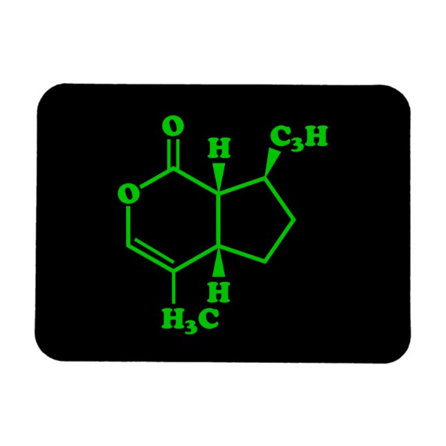 Magnet Flexible Catnip Nepetalactone Formule chimique moléculaire (Horizontal)