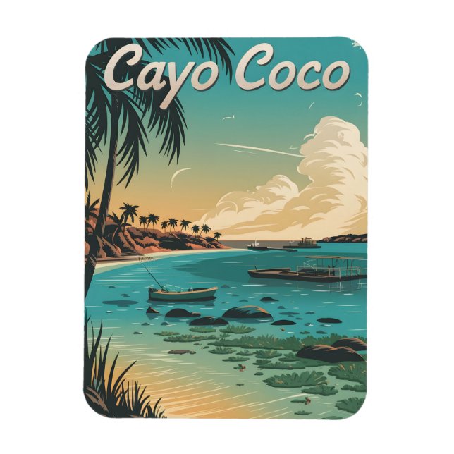 Magnet Flexible Cayo Coco Cuba Vintage (Vertical)