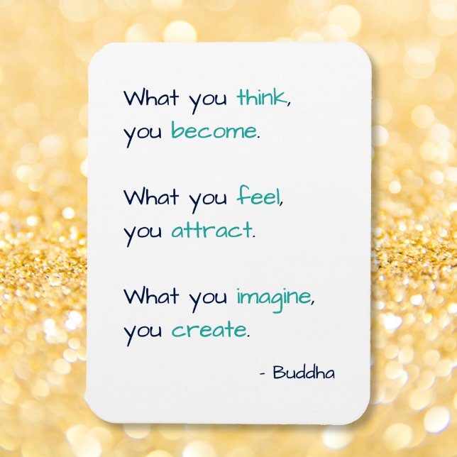 Magnet Flexible Ce Que Vous Pensez Devenir Une Citation Inspiratio (What You Think You Become Wise Inspirational Quote Magnet)