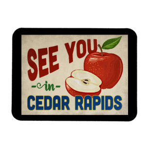 Magnet Flexible Cedar Rapids Iowa Apple - Vintage voyage