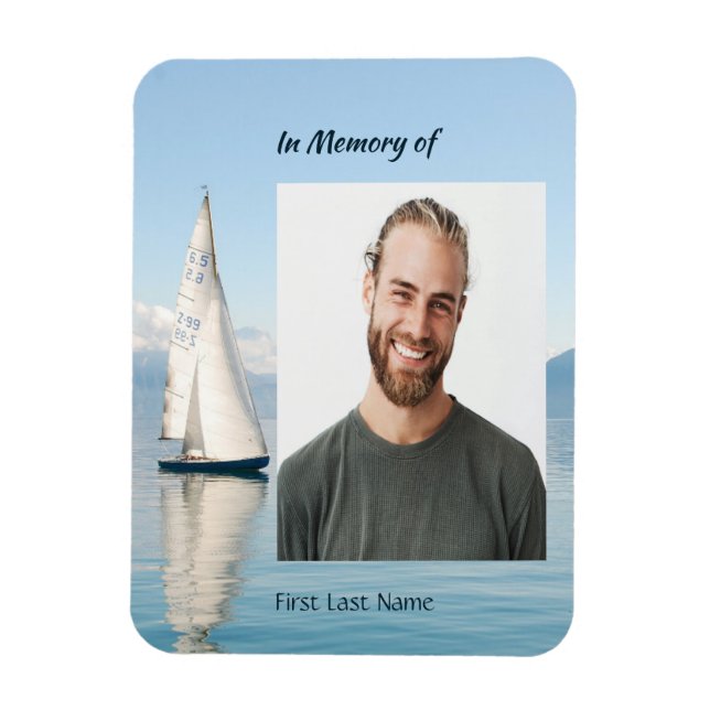 Magnet Flexible Célébration de la vie Keepssaké voilier voilier (Vertical)