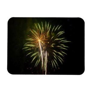 Magnet Flexible Célébration de vacances de feux d'artifice verts e