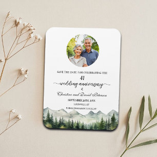 Magnet Flexible Célébration du 41e anniversaire de mariage Mountai