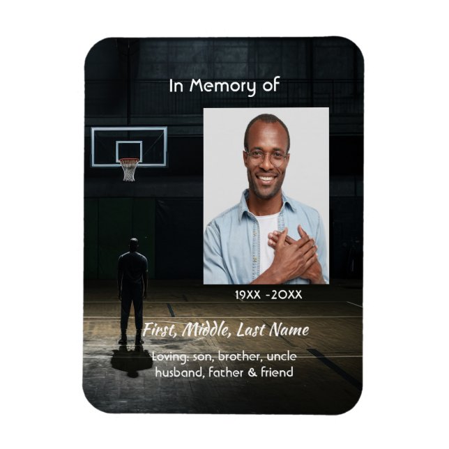 Magnet Flexible Celebration of Life Service Basketball Player (Vertical)
