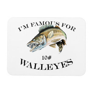 Magnet Flexible Célèbre Pour 10 LB Walleyes Customisé