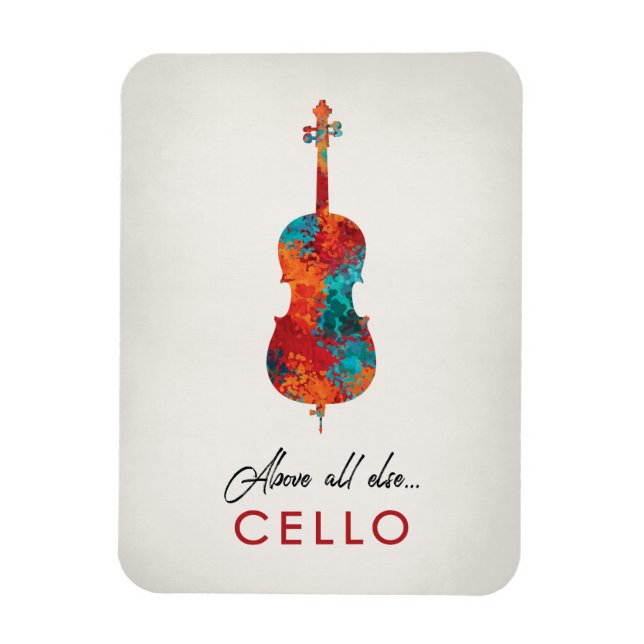 Magnet Flexible Cello - Bright Colorée Music (Vertical)