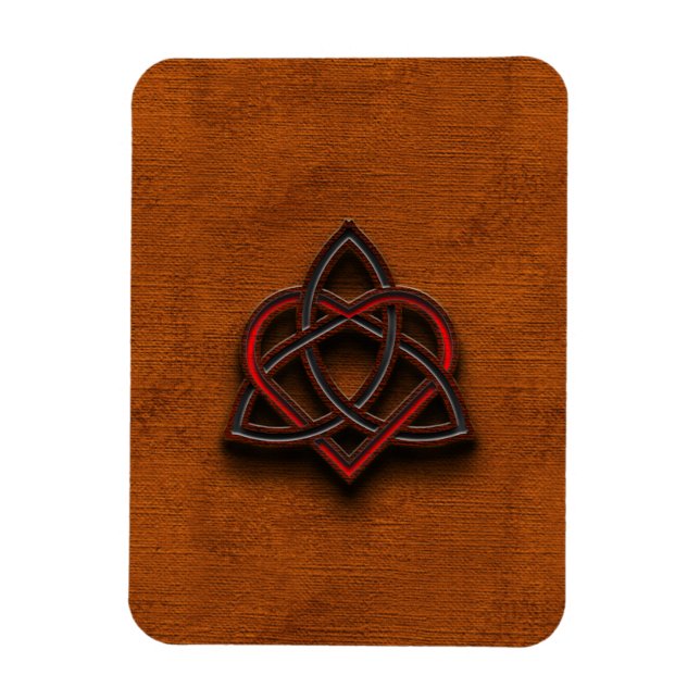 Magnet Flexible Céltic Knotwork Valentine Heart Canvas Texture 1 (Vertical)