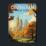 Magnet Flexible Central Park New York Travel Art Vintage<br><div class="desc">Image vectorielle de Central Park. Central Park est un parc urbain entre les quartiers Upper West Side et Upper East Side de Manhattan à New York qui a été le premier parc paysager aux États-Unis.</div>