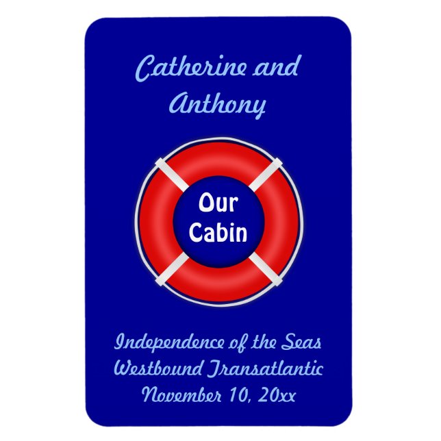 Magnet Flexible Cercle de vie Personnalisé Vert. Marqueur de porte (Vertical)