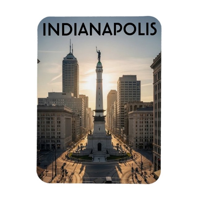 Magnet Flexible Cercle du Monument de l'Indiana à Indianapolis (Vertical)