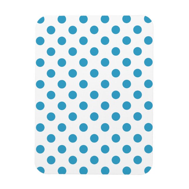 Magnet Flexible Cercles Pois bleu paon (Vertical)