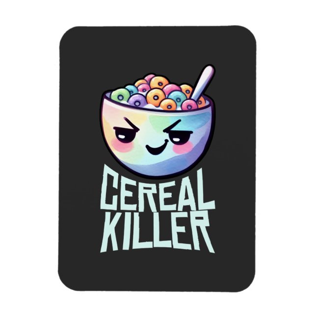 Magnet Flexible Cereal Killer Petit Déjeuner Pun (Vertical)