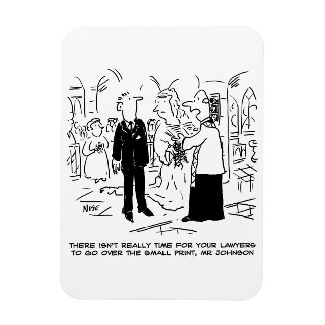 Magnet Flexible Cérémonie de mariage à l'église : le vicaire dit n (Vertical)