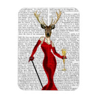 Cerf De Glamour En Rouge