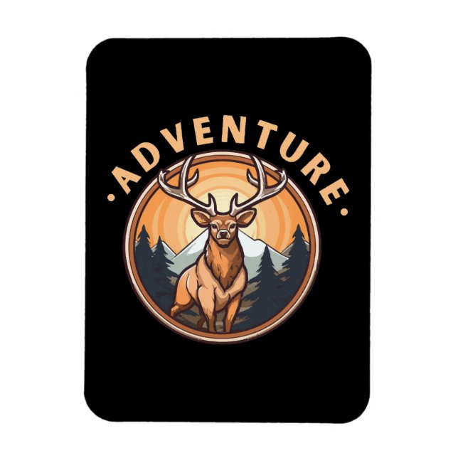 Magnet Flexible Cerf - Faune - Camping - Aventure (Vertical)