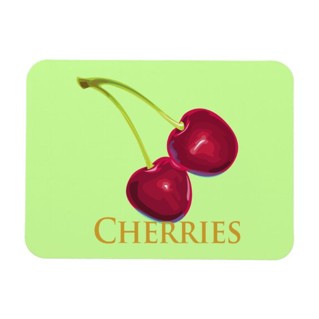 Magnet Flexible Cerises aux tiges (Horizontal)