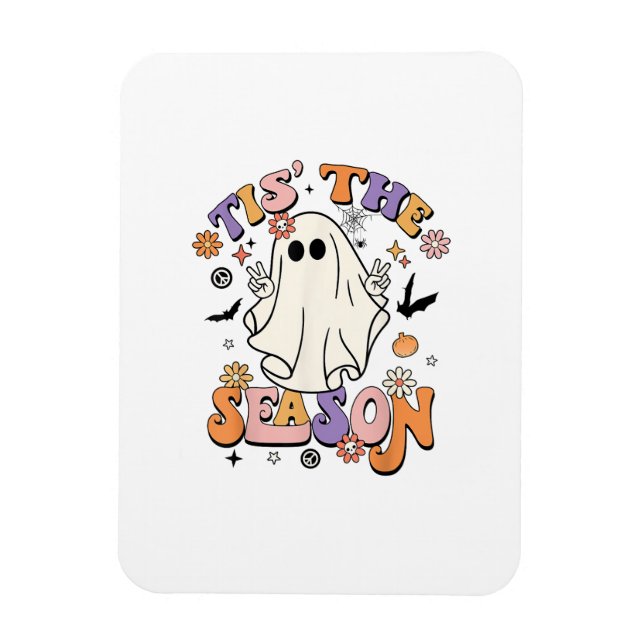Magnet Flexible C'Est La Saison Retro Halloween Party Funny Minima (Vertical)