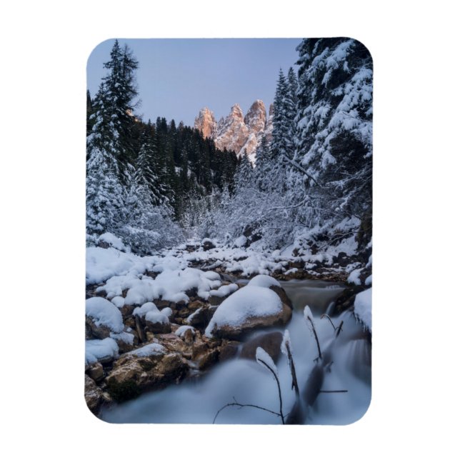 Magnet Flexible Chaîne de montagnes de Geisler enneigée (Vertical)