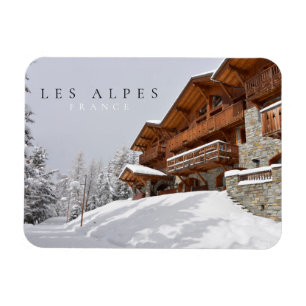 Magnet Flexible Chalet de station de ski en Alpes, France