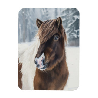 Magnet Flexible Chaleur hivernale – Aimant à eau-forte de cheval i