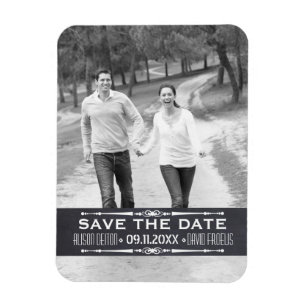 Magnet Flexible Chalkboard Save the Date simple mariage photo