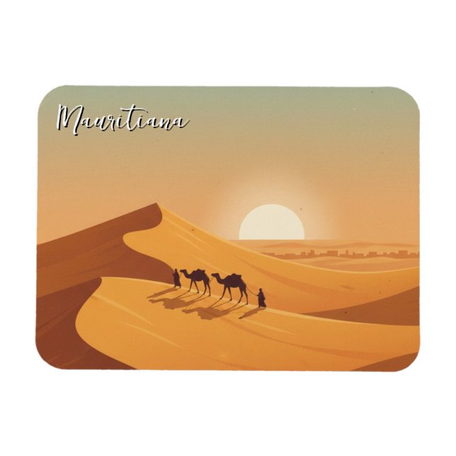 Magnet Flexible Chameau des dunes du désert mauritanien (Horizontal)