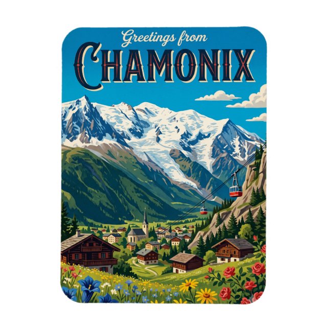 Magnet Flexible Chamonix France (Vertical)