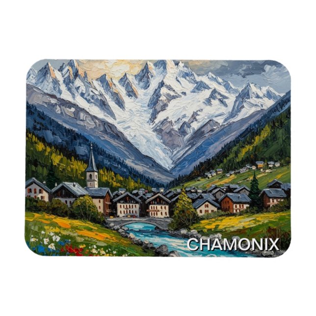 Magnet Flexible Chamonix France Mont Blanc (Horizontal)