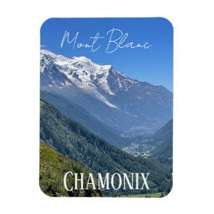 Magnet Flexible Chamonix, Mont-Blanc, Alpes françaises, Aimant d'é