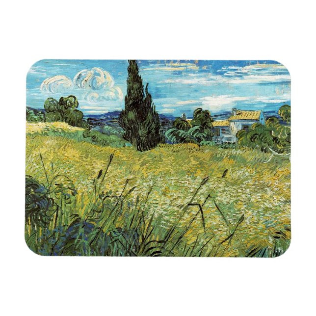 Magnet Flexible Champ de blé vert Vincent van Gogh (Horizontal)