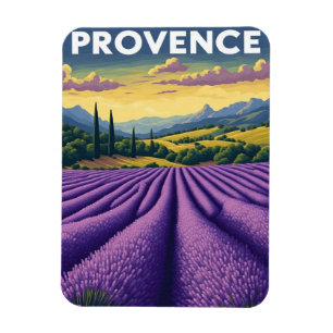 Magnet Flexible Champ de lavande violette de Provence France
