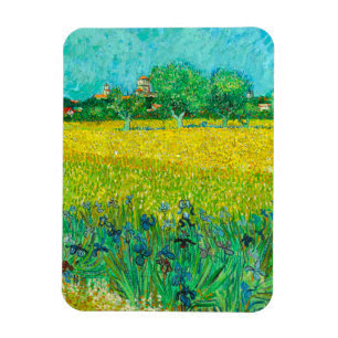 Magnet Flexible Champ Van Gogh avec Irises près d'Arles