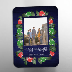 Magnet Flexible Champignons de Noël fantaisistes en bois rustique