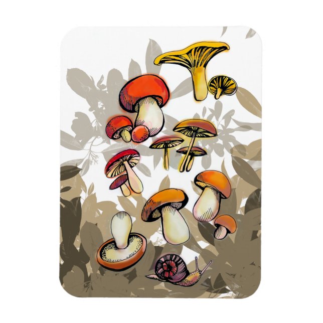 Magnet Flexible champignons sauvages (Vertical)