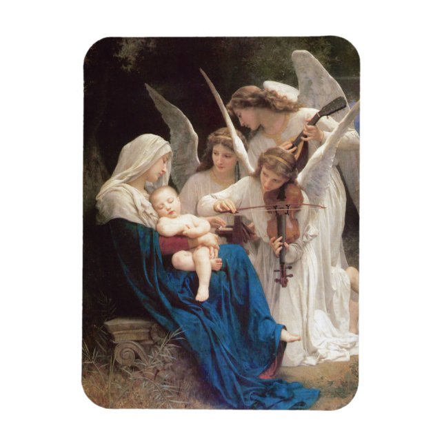 Magnet Flexible Chant des Anges (1881) de Bouguereau (Vertical)