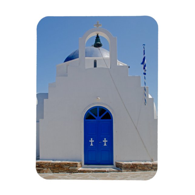 Magnet Flexible Chapelle Bleue et Blanche d'Antiparos (Vertical)