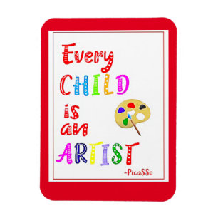 Magnet Flexible Chaque enfant est une citation artistique