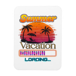 Magnet Flexible Chargement de vacances Plage de coucher de soleil