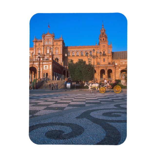 Magnet Flexible Chariot à cheval sur la Plaza de Espana à (Vertical)