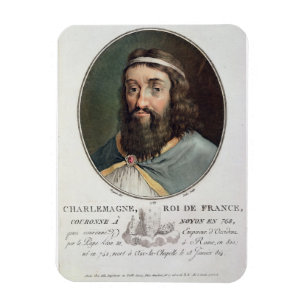 Magnet Flexible Charlemagne (747-814), roi de la France, a gravé