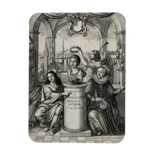 Magnet Flexible Charles II (1630-85) comme patron du Societ royal