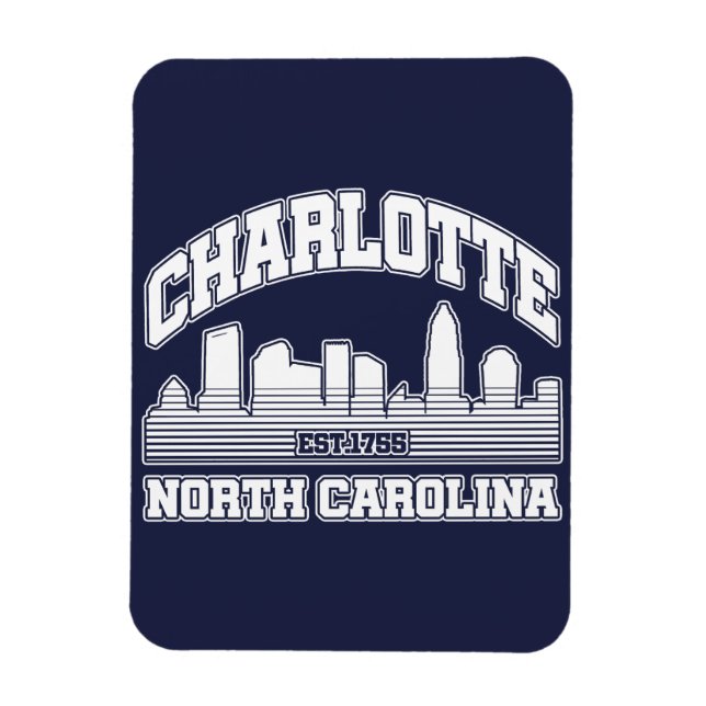Magnet Flexible Charlotte, Caroline du Nord (Vertical)