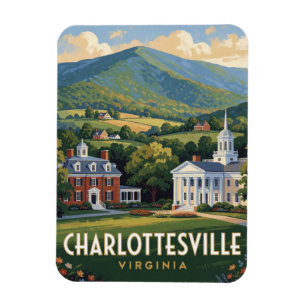 Magnet Flexible Charlottesville Virginie Blue Ridge Voyage