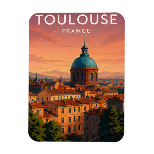 Magnet Flexible Charme de voyage à Toulouse France