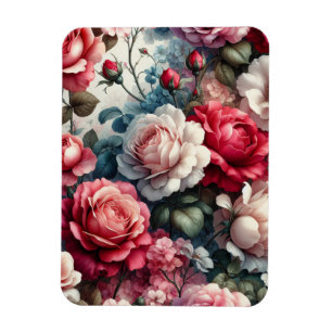 Magnet Flexible Charme floral de la rose intemporelle