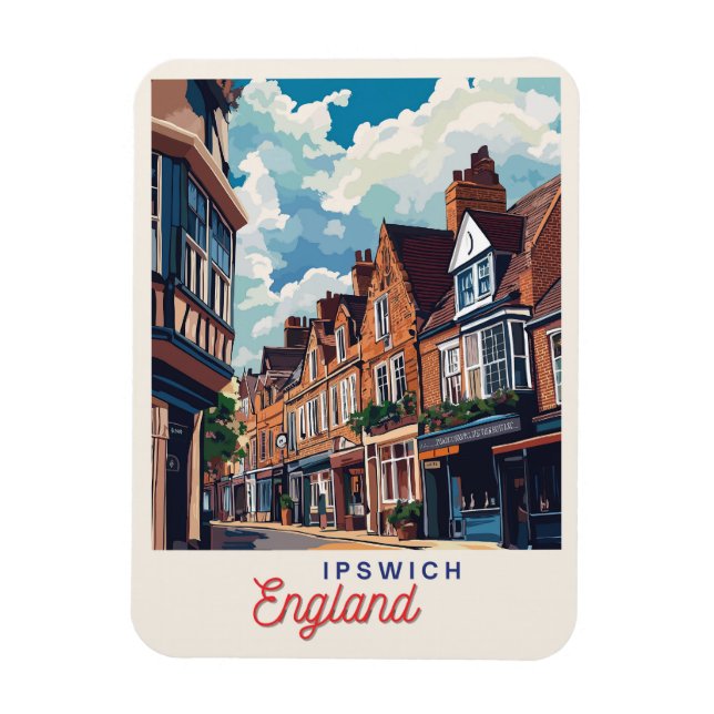 Magnet Flexible Charming Ipswich Angleterre (Vertical)