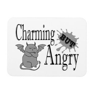 Magnet Flexible Charming mais en colère petit chat diable drôle ci
