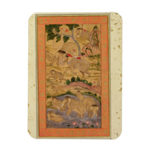 Magnet Flexible Chasseurs capturant des éléphants, du grand Cliv